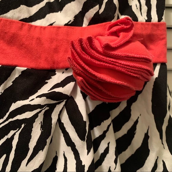 B DARLIN strapless zebra print dress size US 7/8 - Picture 2 of 5